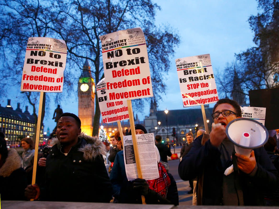 Supreme Court Brexit case protest