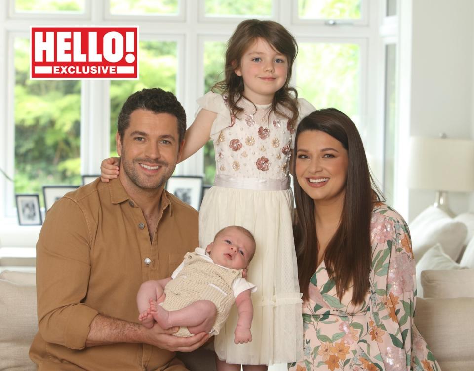 Shayne Ward and his fiancee Hollyoaks actress Sophie Austin have welcomed their second child, Reign (Hello Magazine/PA)