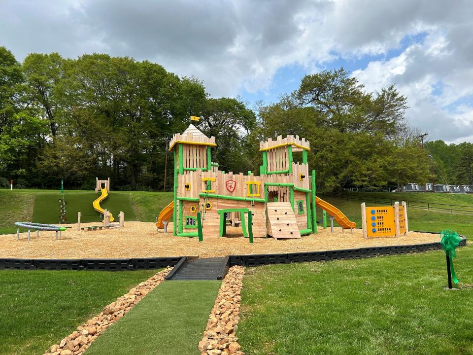 The South Carolina School for the Deaf and the Blind held a ribbon cutting ceremony for their new, natural playground on April 10, 2024. The playground helps students with motor skills and is easily accessible from their classes.