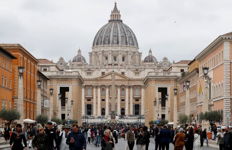 FILE PHOTO: A general view of Saint Peter's Square, at the Vatican