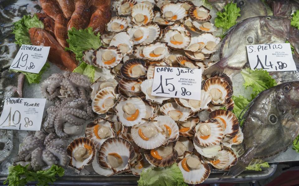 fish for sale at the rialto market