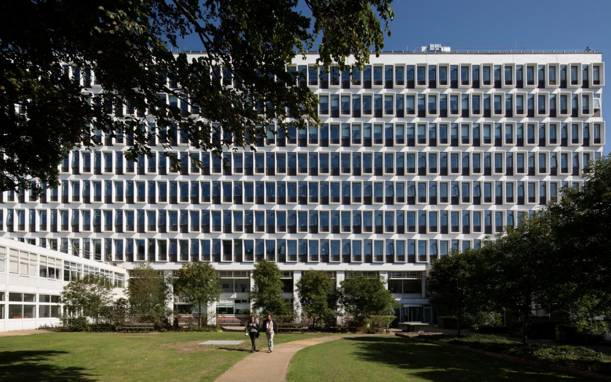 Frontal view of south façade, Cockcroft Building, University of Brighton
