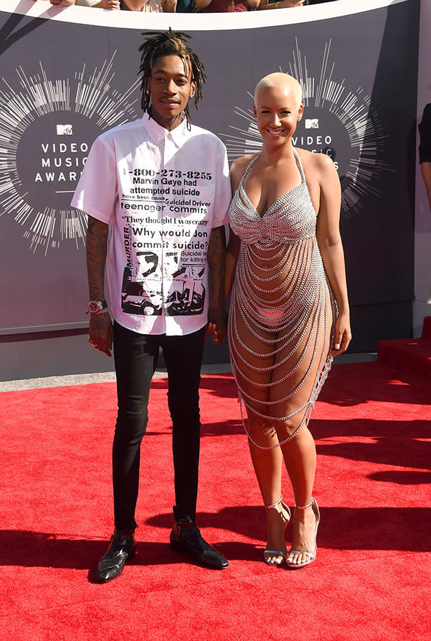 Amber Rose and Wiz Khalifa at MTV VMAs 2014