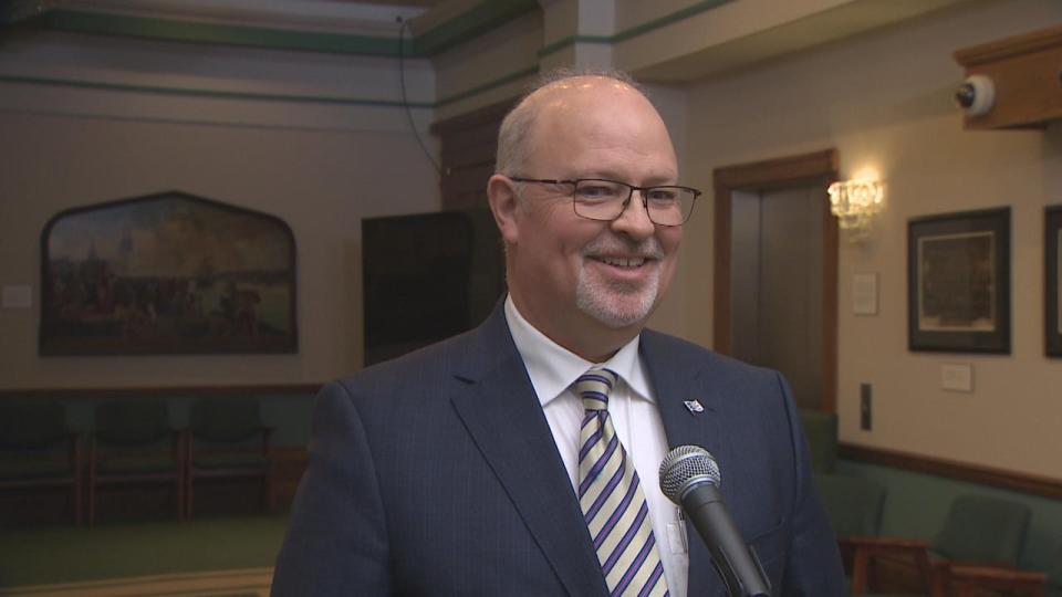 Housing minister Fred Hutton declined to say if housing is a human right but says that provincial government is working toward solutions to address the housing crisis.
