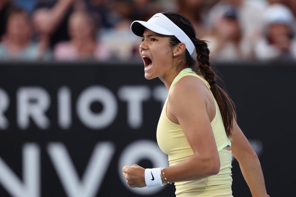 Raducanu beat Shelby Rogers 6-3 6-2 in her first grand slam win in 12 months  (Getty)