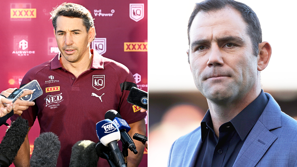 Billy Slater (pictured left) has found support in Maroons legend Cameron Smith (pictured right) over his selections for the Queensland squad. (Getty Images)