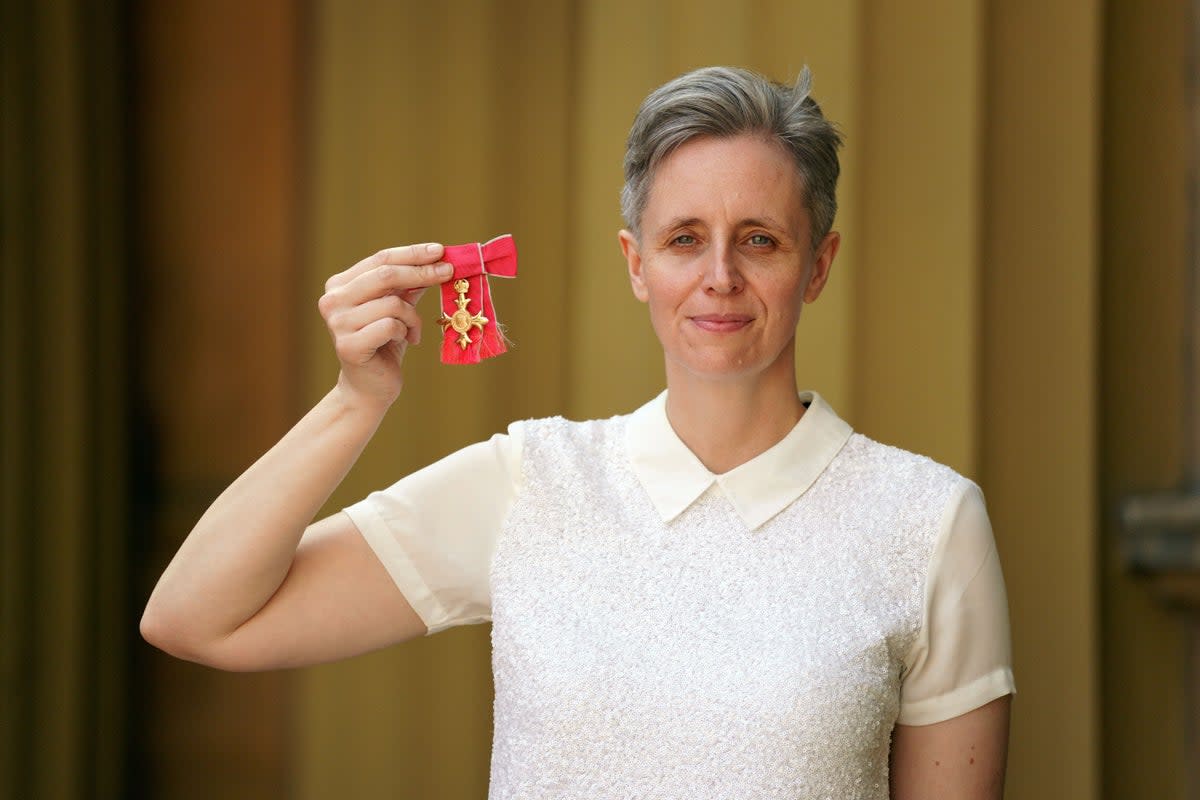 Kathleen Stock with the OBE she received for services to higher education  (Victoria Jones/PA Archive)