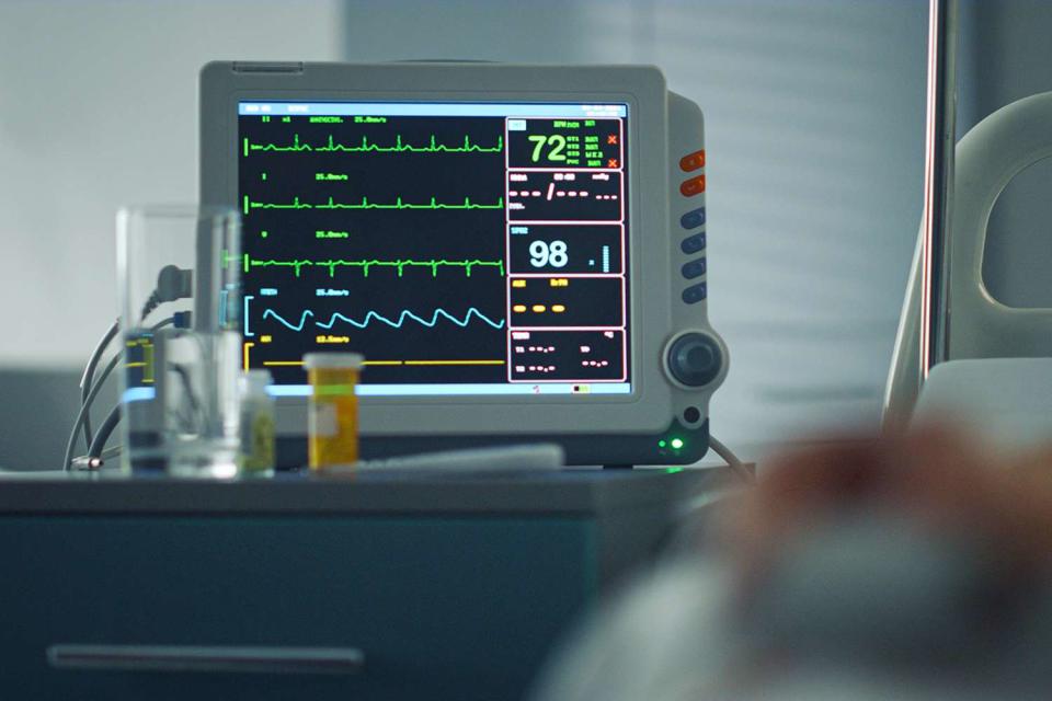 <p>Getty</p> A heart monitor tracks a patient