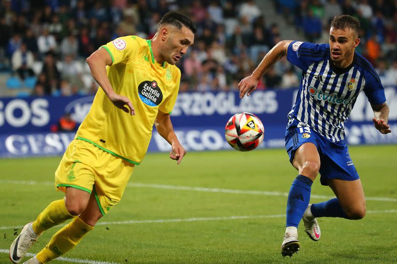 Lucas Perez of Deportivo in action