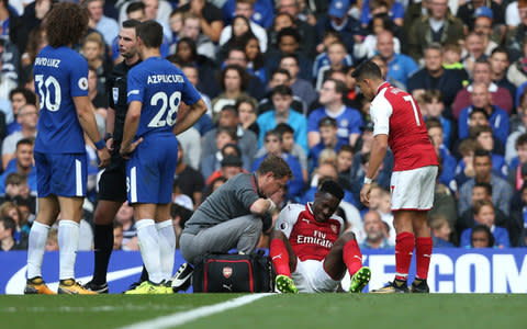 Danny Welbeck receives treatment - Credit: GETTY IMAGES