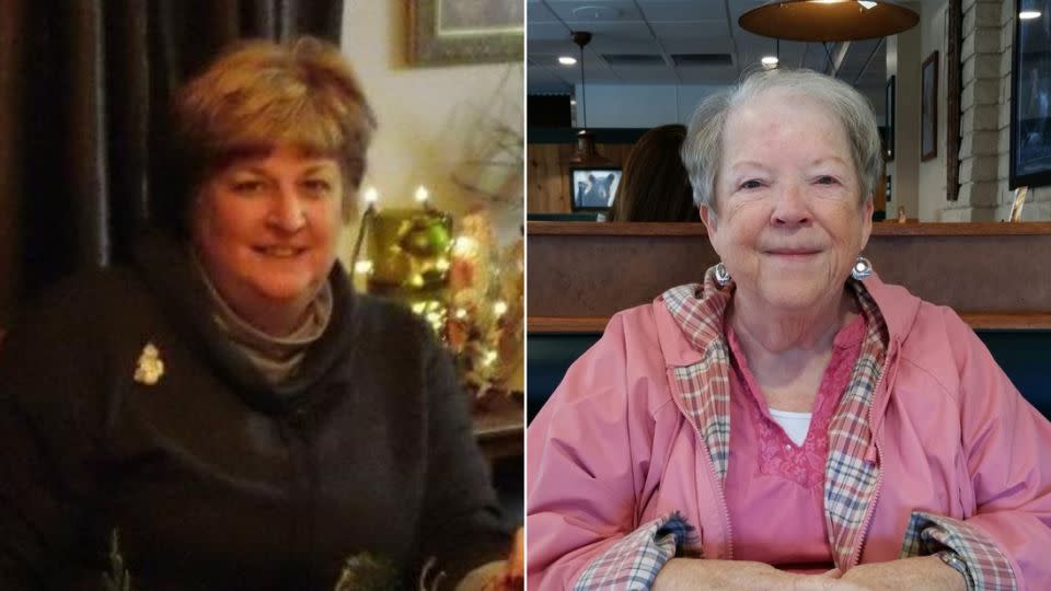 Here's a recent photo of Cathy (left) and Debbie (right). The two friends hope to reunite soon. - Debbie Abbott and Cathy Poyser
