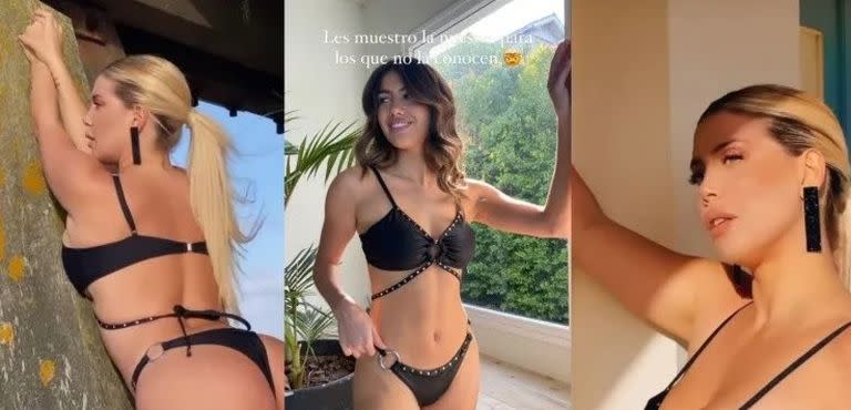 La comparación entre la bikini de Wanda y la original compartida por la emprendedora.