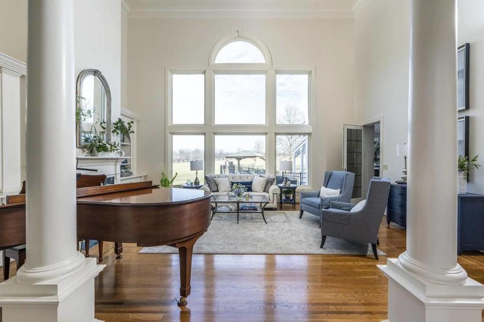 A view of the living room at the home at 3021 Brookmonte Lane in Lexington, KY, which is currently up for sale at $2.5 million. Photos shared with realtor’s permission.