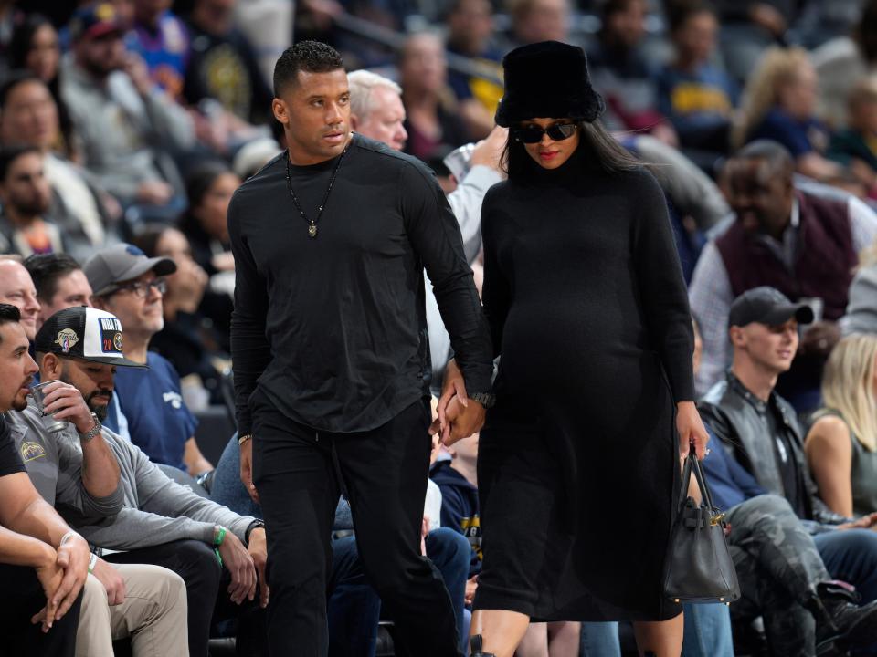 Russell Wilson (left) and Ciara.