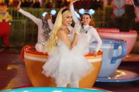 <p>Gwen Stefani channels Cinderella during her performance for ABC's <em>The Wonderful World of Disney: Magical Holiday Celebration</em> on Nov. 28.</p>