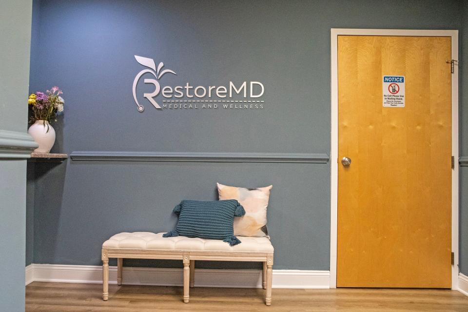 A waiting room of RestoreMD is seen at the Silverside Medical Center in Brandywine Hundred on Thursday, July 27, 2023. RestoreMD is a direct primary care practice that opened this year.