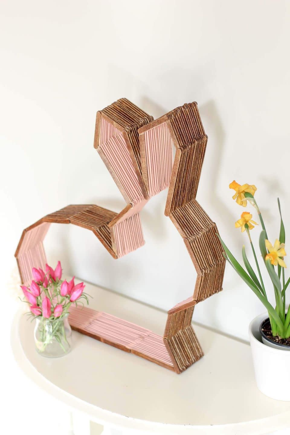 popsicle stick bunny easter decorations