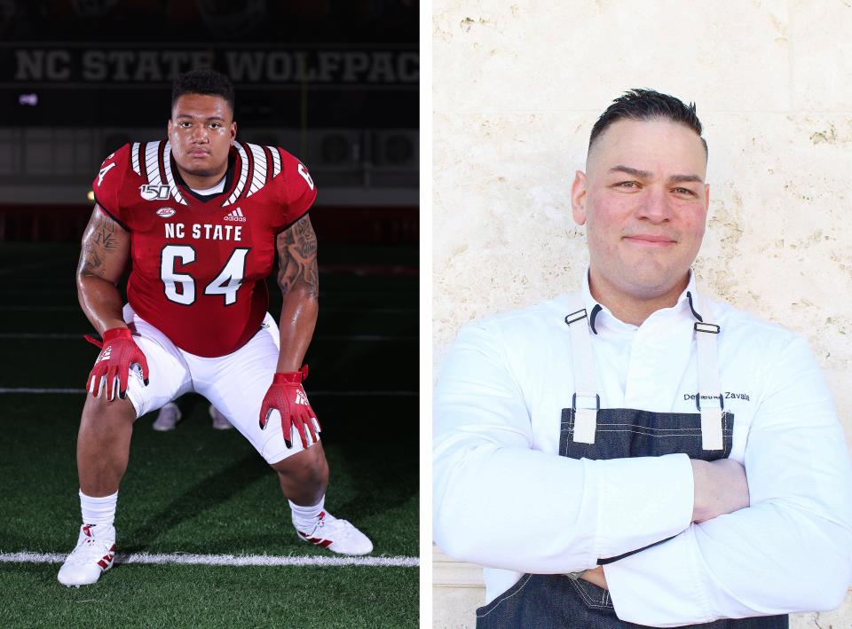 Chandler Zavala, left, and his father Demetrio Zavala