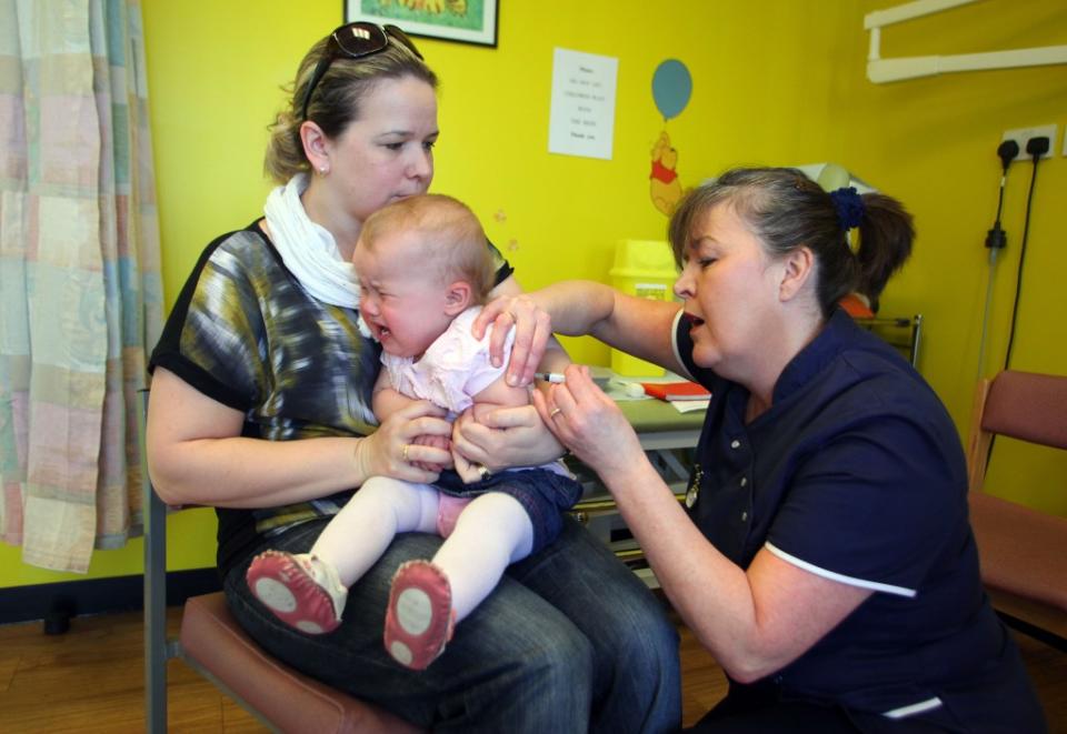 95.3% of students in grades pre-K–12 are up to date with their mandatory shots, compared to 98.5% pre-pandemic. AFP/Getty Images