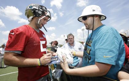 Blake Bortles, man of the people. (AP Photo/John Raoux)