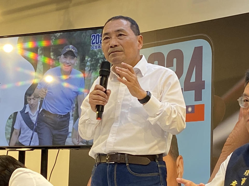 國民黨總統參選人侯友宜日前拋出「兩類人」取消巴氏量表政見，引發迴響。（圖：李明朝攝）