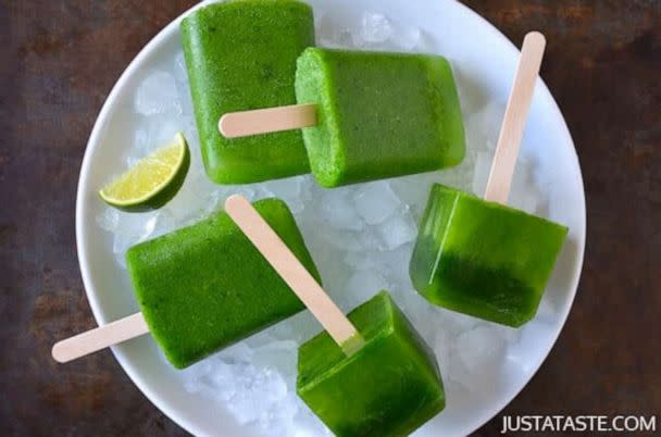 PHOTO: Healthy green juice popsicles from Just a Taste. (Just a Taste)