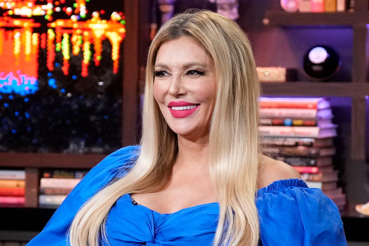 Brandi Glanville Celebrates Her 50th Birthday in a Ruffled Pink Bustier