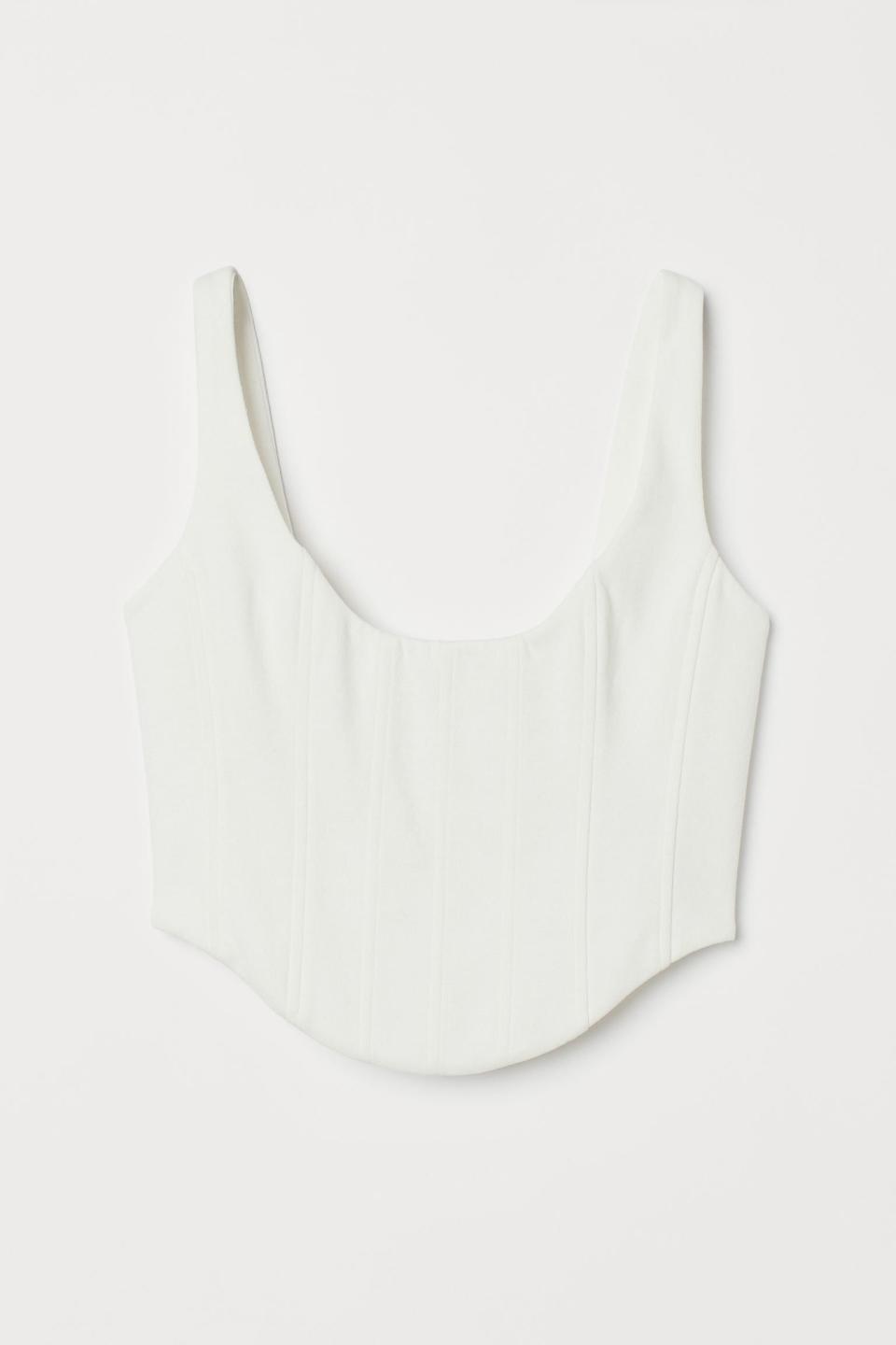 Cotton Corset-Style Top