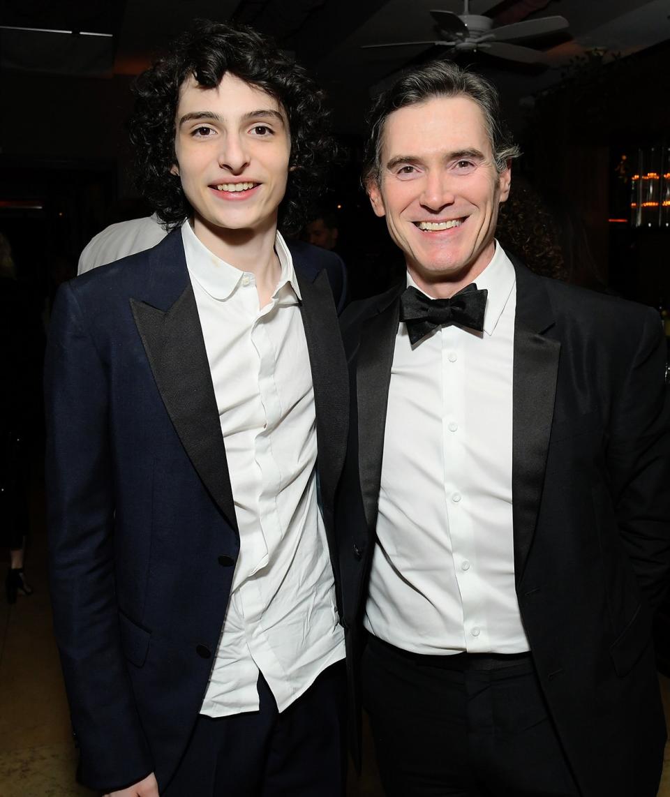 Is Finn Wolfhard gunning for Jennifer Aniston's anchor chair on <em>The Morning Show</em>? Why else would he be rubbing elbows with Billy Crudup? 