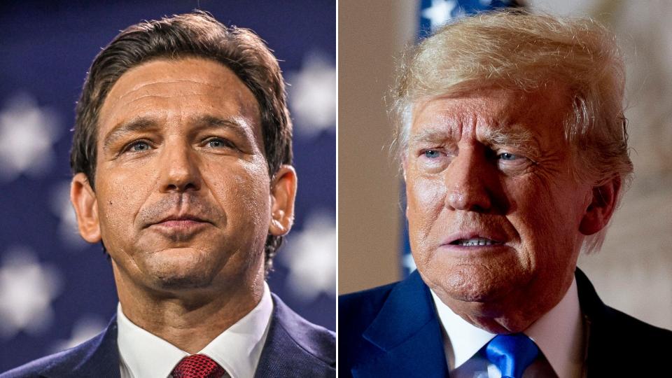 Ron DeSantis and Donald Trump