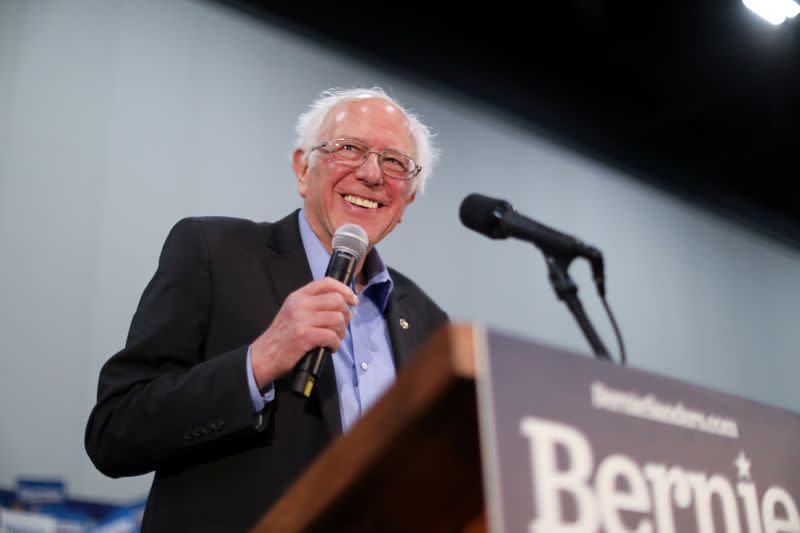 Democratic 2020 U.S. presidential candidate Sanders rallies with supporters in Myrtle Beach, South Carolina