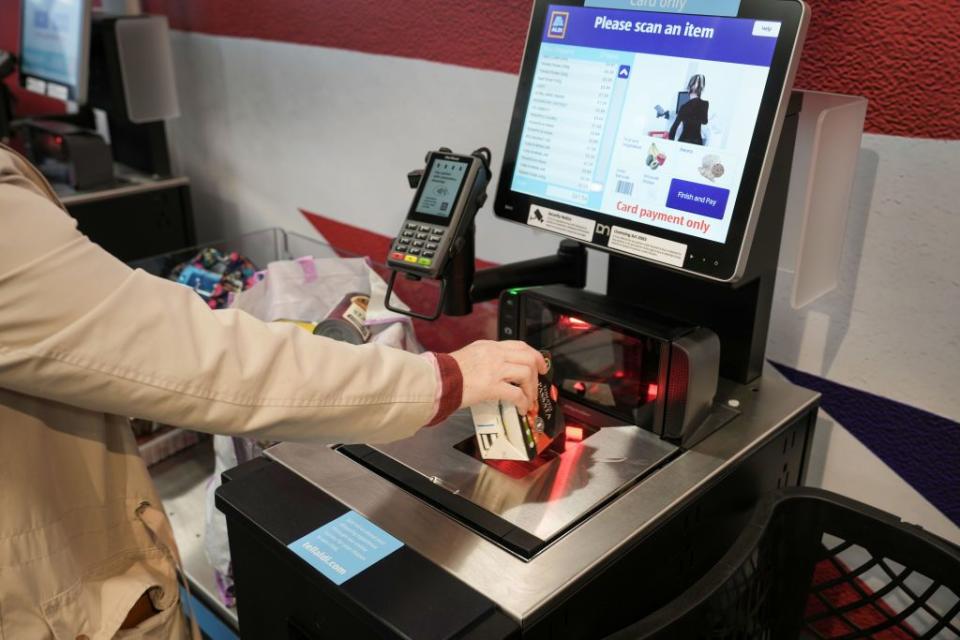 Skip the long lines with self-checkout.