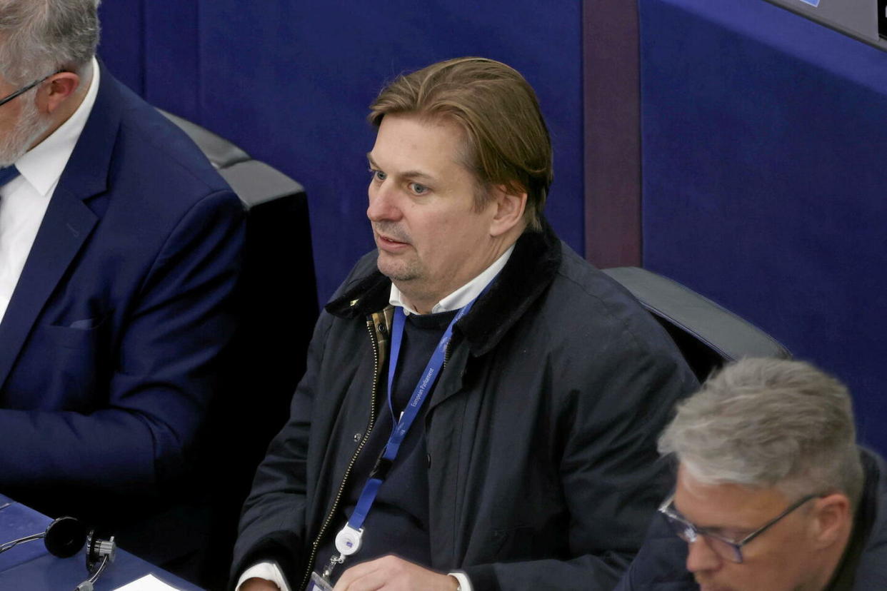 Maximilian Krah, de l'AfD, au Parlement européen.  - Credit:Jean-Francois Badias/AP/SIPA / SIPA / Jean-Francois Badias/AP/SIPA