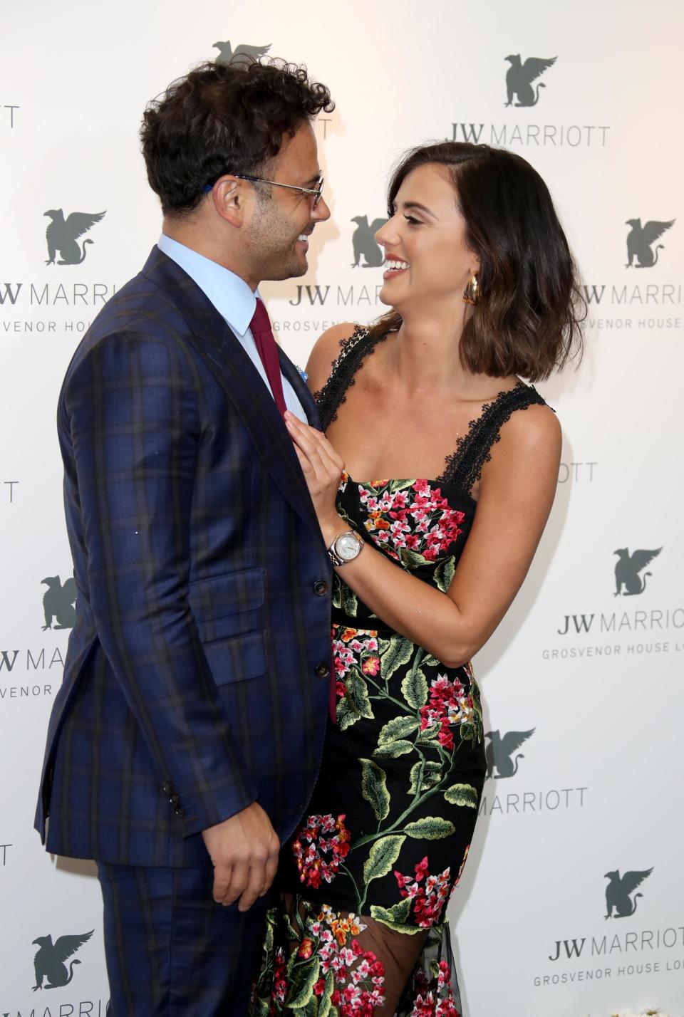 LONDON, ENGLAND - APRIL 30: Ryan Thomas and Lucy Mecklenburgh attends the JW Marriott Grosvenor House London 90th Anniversary at Grosvenor House on April 30, 2019 in London, England. (Photo by Mike Marsland/WireImage)