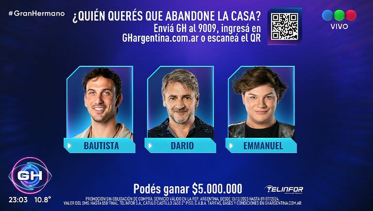 Bautista, Darío o Emmanuel, dos serán finalistas y uno quedará eliminado esta noche