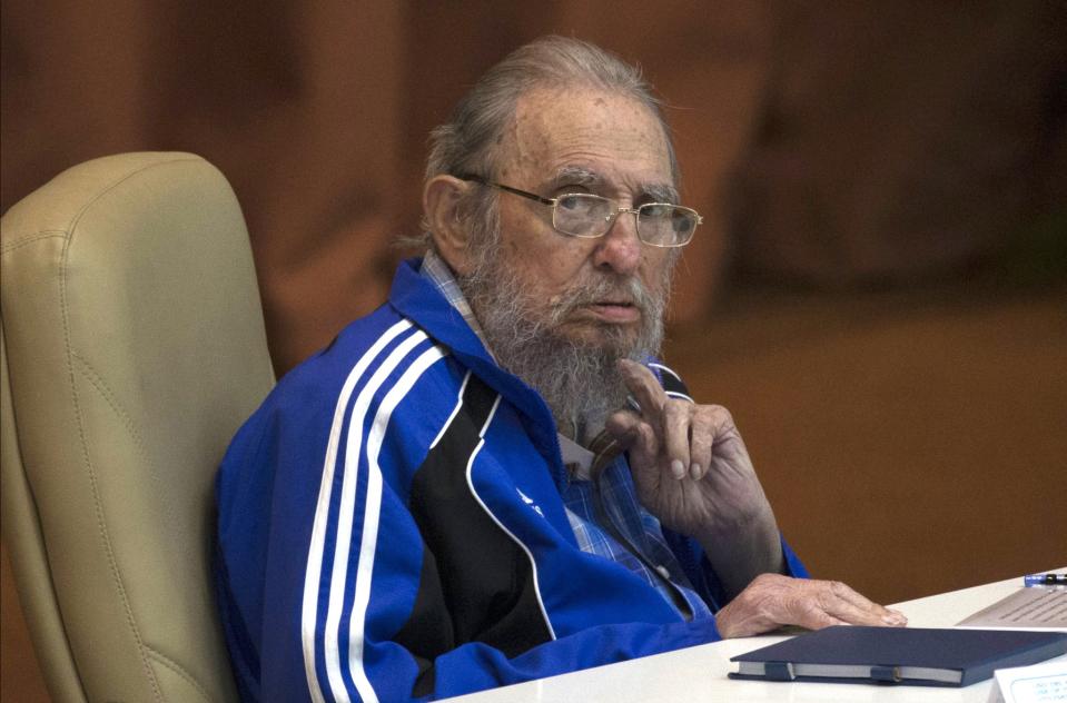 Fidel Castro attends the last day of the 7th Cuban Communist Party Congress in Havana, Cuba. Fidel Castro formally stepped down in 2008 after suffering gastrointestinal ailments and public appearances have been increasingly unusual in recent years, April 19, 2016. (Photo: Ismael Francisco/Cubadebate /AP)