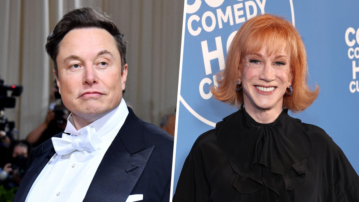 Kathy Griffin sounds off on Elon Musk's Twitter. (Photos: Getty Images)