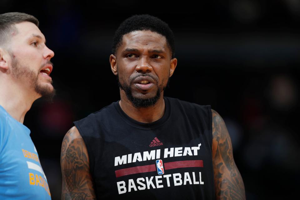 Miami Heat forward Udonis Haslem criticized Ron DeSantis, the Florida governor, over his policies. (AP Photo/David Zalubowski) ORG XMIT: OTKDZ155
(Photo: AP)