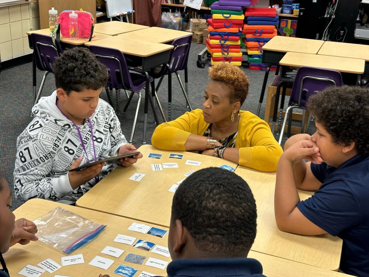 Ronnique Major in her classroom at Emma E. Booker Elementary.