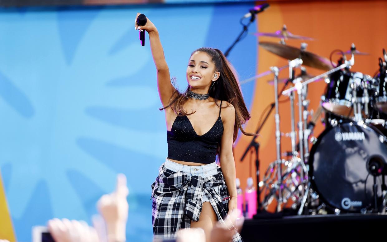 (File) Ariana Grande pays tribute to victims of Manchester bombing, 4 years after incident left 22 dead, hundreds injured.