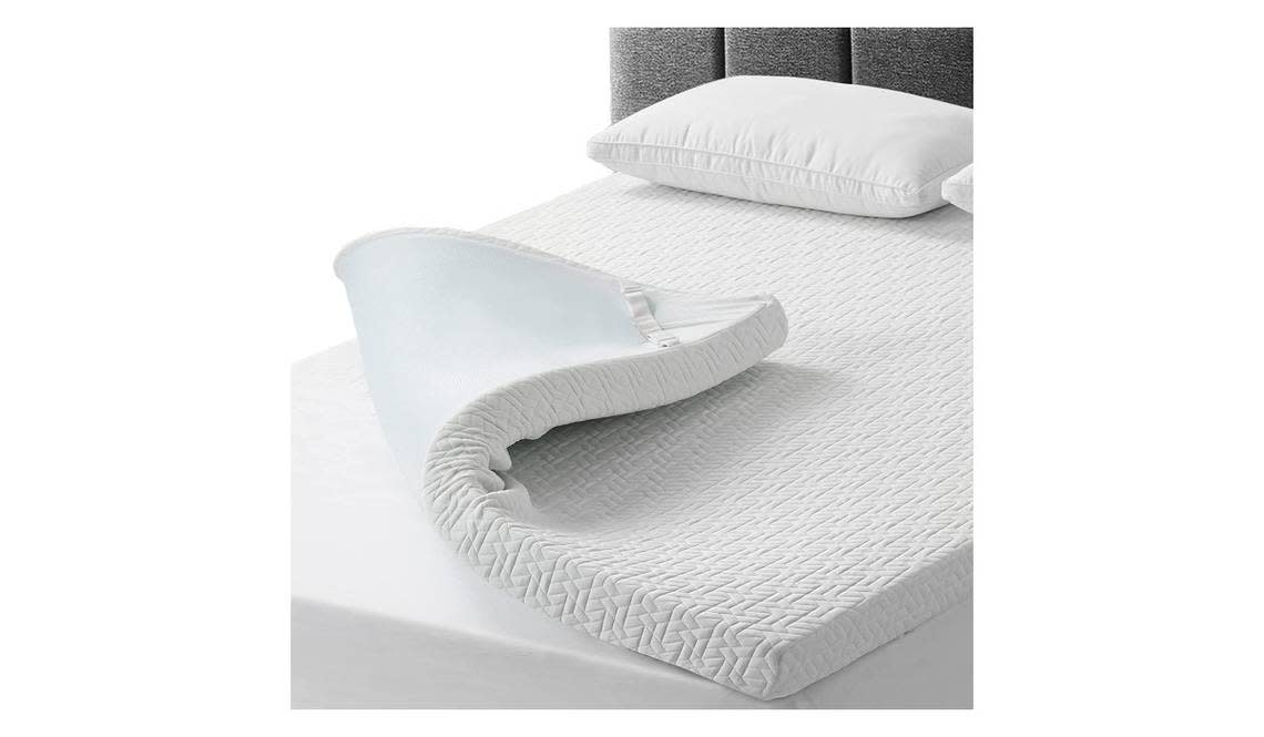 Upgrade any mattress with this topper’s cool gel filling and moisture-absorbing cover.