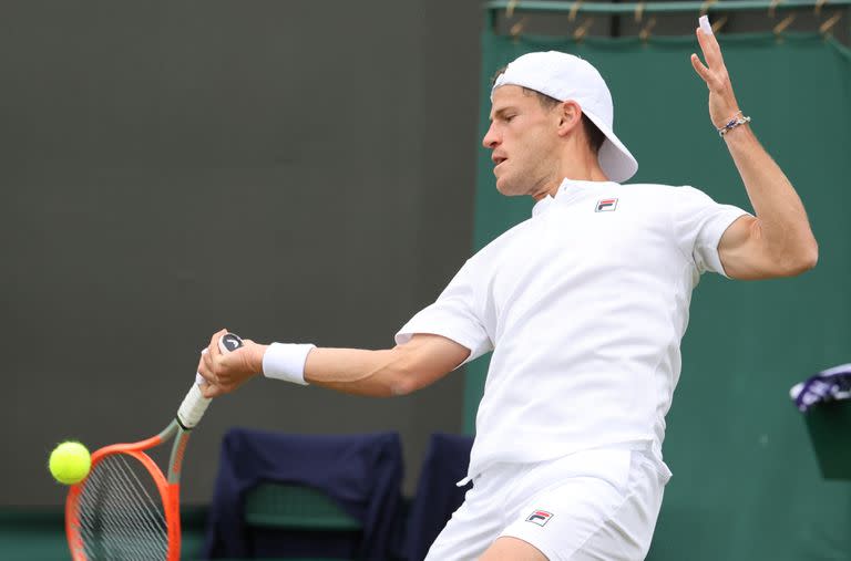 Diego Schwartzman cayó en la segunda ronda de Wimbledon ante el invitado británico Liam Broady.