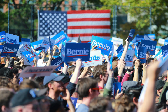 I am back,' Bernie Sanders tells supporters at NYC rally - The Boston Globe