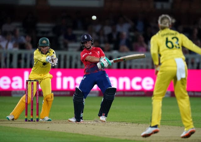 England&#x002019;s Alice Capsey batting against Australia at Lord&#39;s