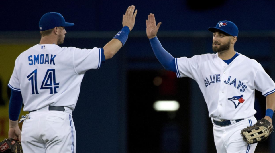 Kevin Pillar (right) made it for us, can Justin Smoak (left) join him?