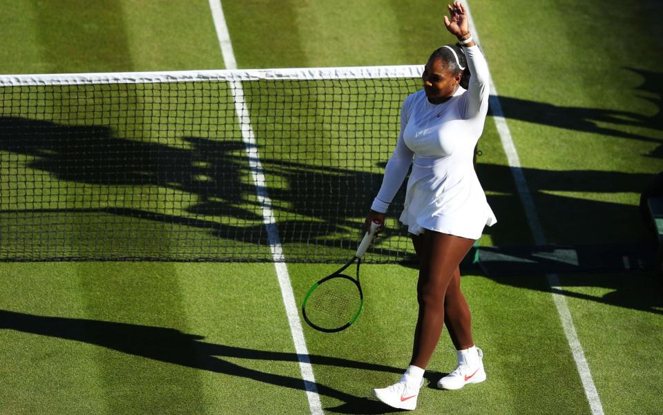 Serena Williams celebrates her win over Arantxa Rus on Monday - Getty Images Europe