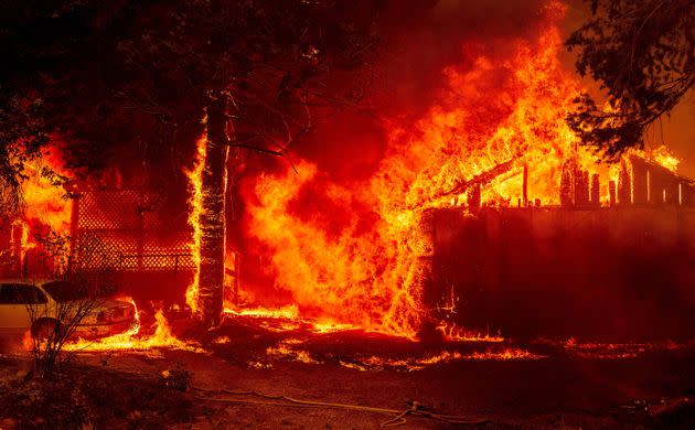 The largest wildfire in California destroyed buildings. (Photo: JOSH EDELSON via AFP via Getty Images)