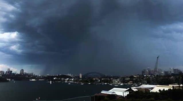 Storm rolls into Sydney's west. Photo: Justin Baker