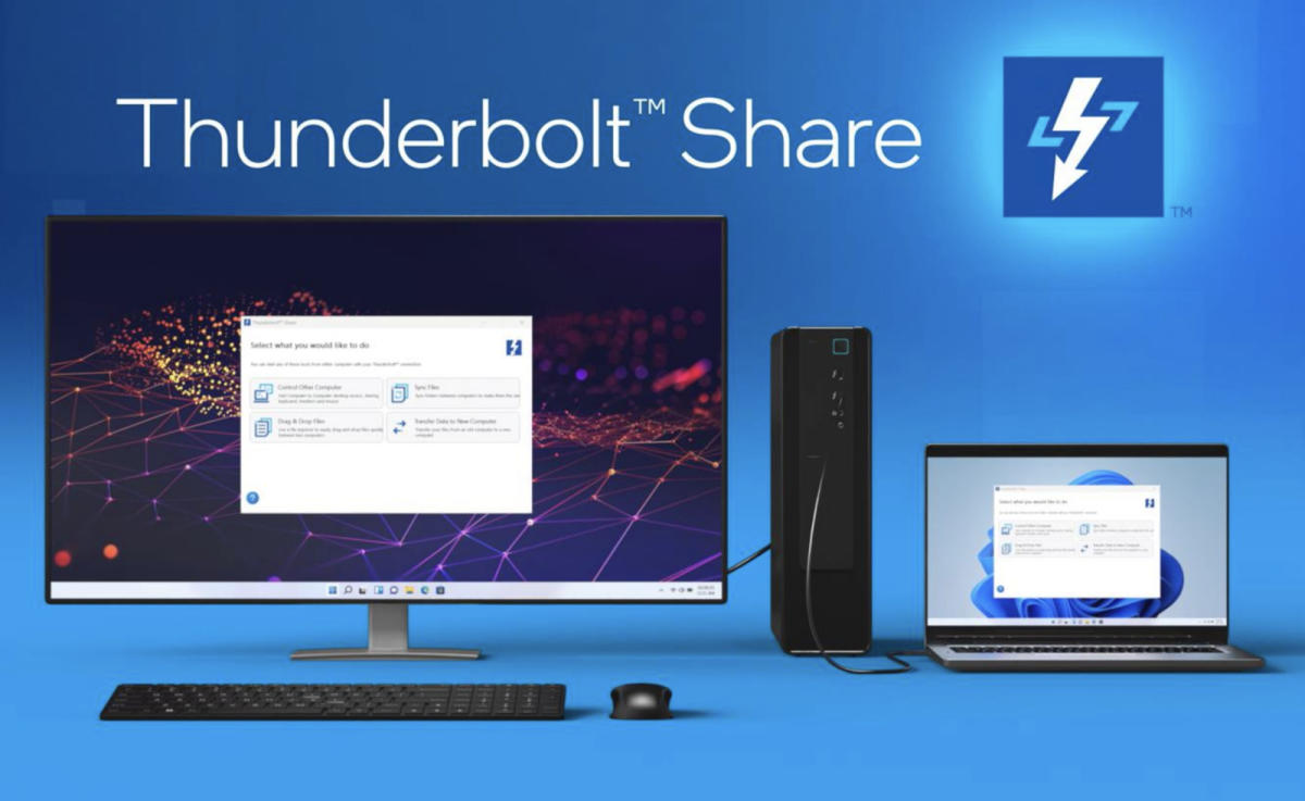 Thunderbolt Share d’Intel facilite le déplacement de fichiers volumineux entre PC