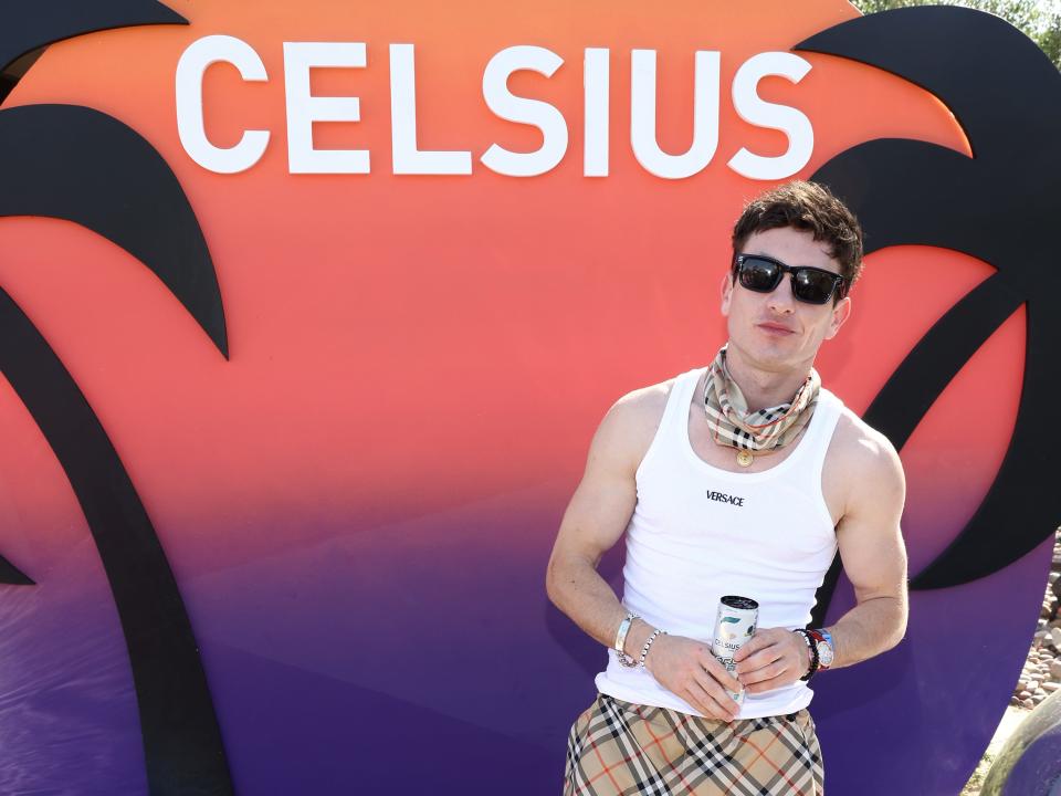 Barry Keoghan attends CELSIUS Cosmic Desert Event at Coachella on April 12, 2024 in Indio, California.